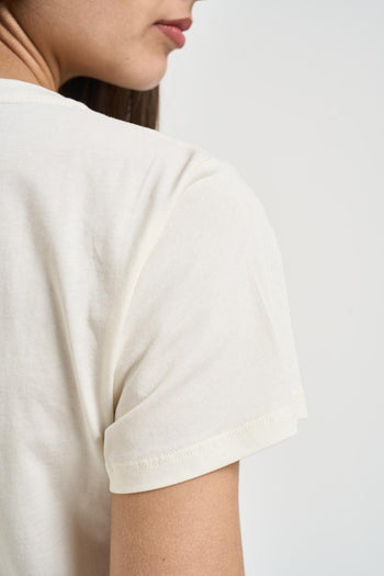 T-shirt donna bianca con logo - 4