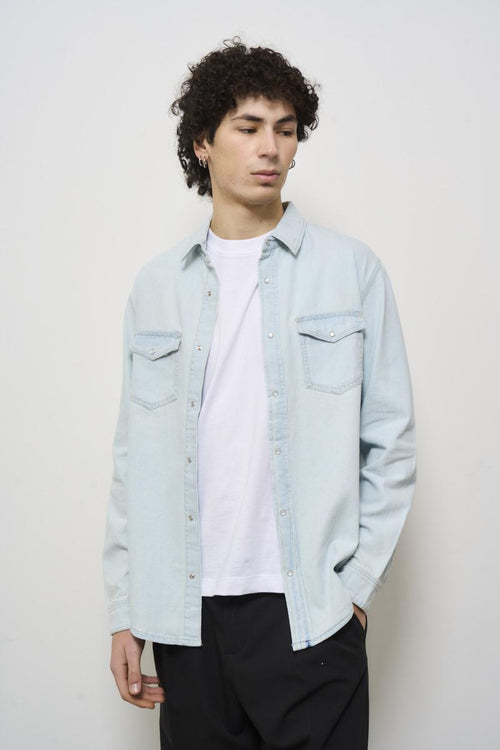 Men's light denim shirt