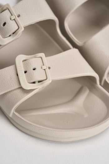 Sandalo donna in EVA panna - 4