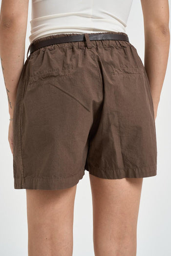 Shorts donna quattro tasche marrone - 3