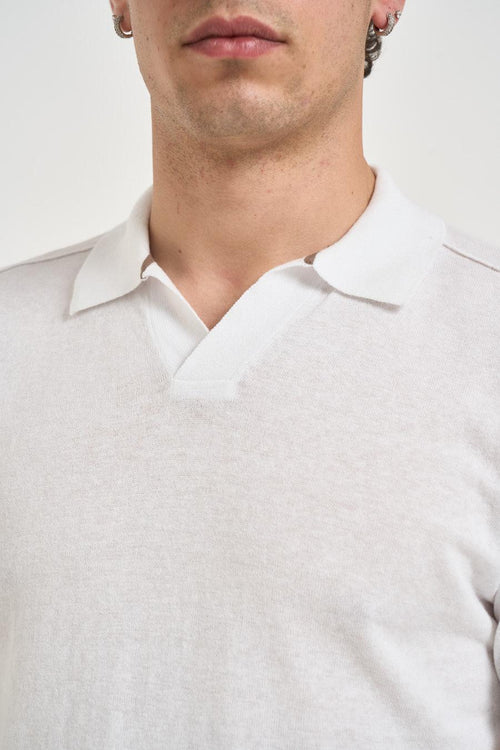 Polo uomo in maglia bianca - 2
