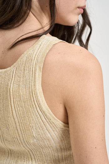 Top donna in lurex oro - 4