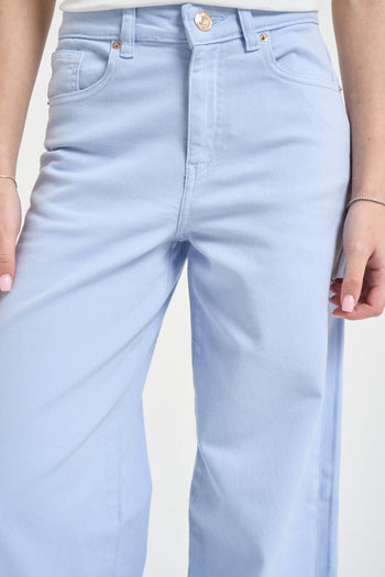 Jeans donna in denim celeste - 3