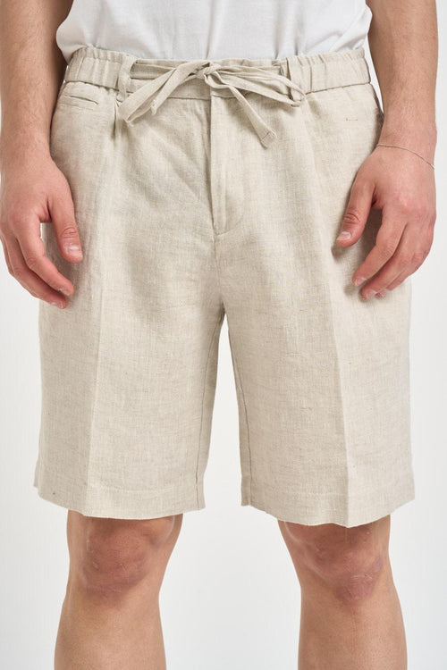 Bermuda uomo in lino beige