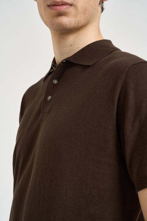 Polo uomo manica corta marrone - 2