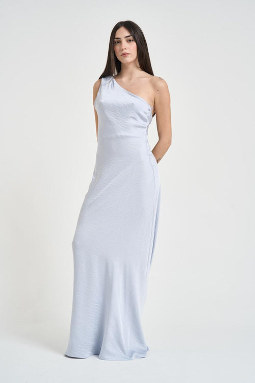 Abito donna lungo celeste chiaro