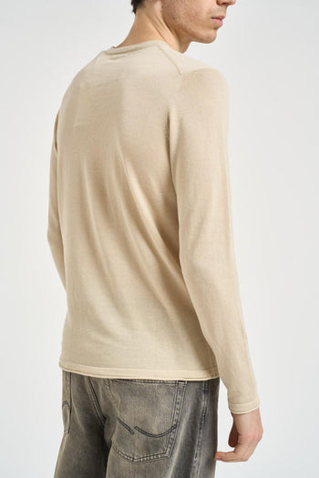 Maglia uomo girocollo beige - 4