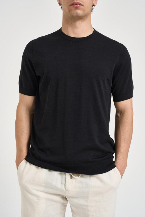 T-shirt uomo in maglia nera