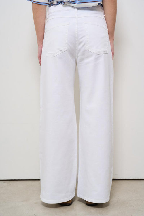 Jeans donna in denim bianco - 2