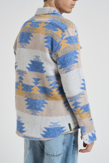 Camicia uomo in flanella con fantasia azteca - 5