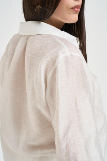 Abito donna semitrasparente bianco - 7