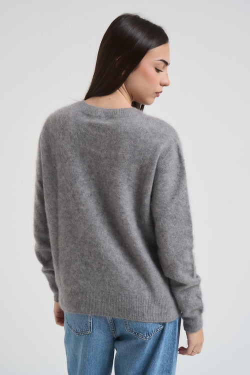 Maglia donna girocollo grigia - 2