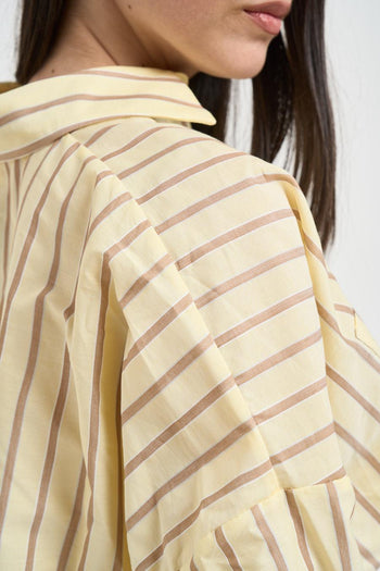 Abito donna a righe giallo pastello - 6