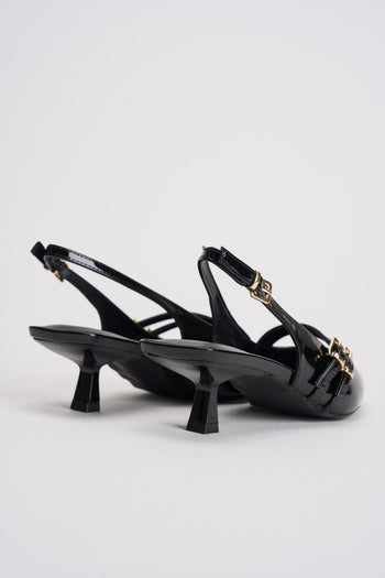 Slingback donna in vernice nero - 6