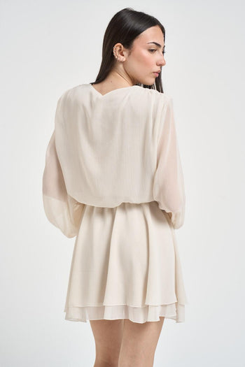 Abito donna fluido panna - 4