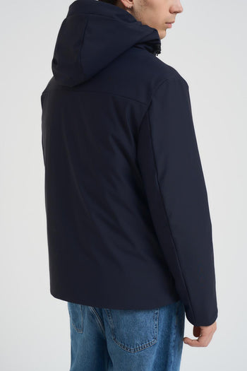Giubbotto uomo con cappuccio blu notte - 5
