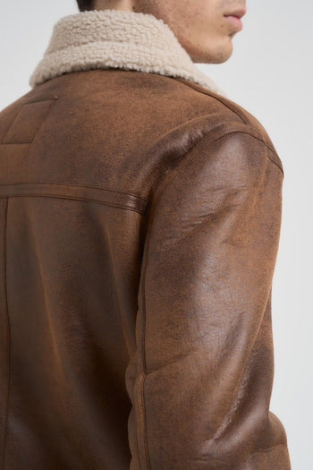 Giubbotto ecomontone uomo marrone - 5