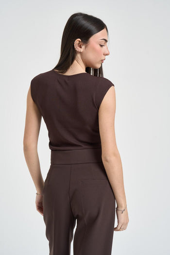 Canotta donna spalla larga moro - 5
