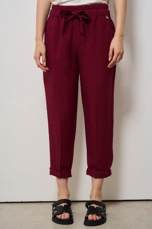 Pantalone donna regular bordeaux