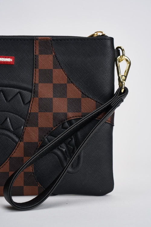Pochette uomo check marrone e ner - 2