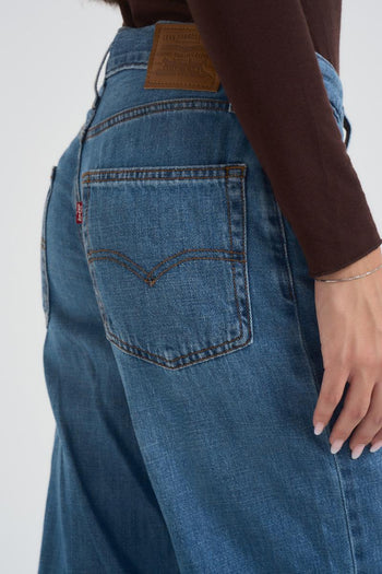 Jeans donna Baggy Dad in denim medio - 7