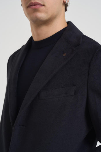 Cappotto uomo monopetto blu notte - 3