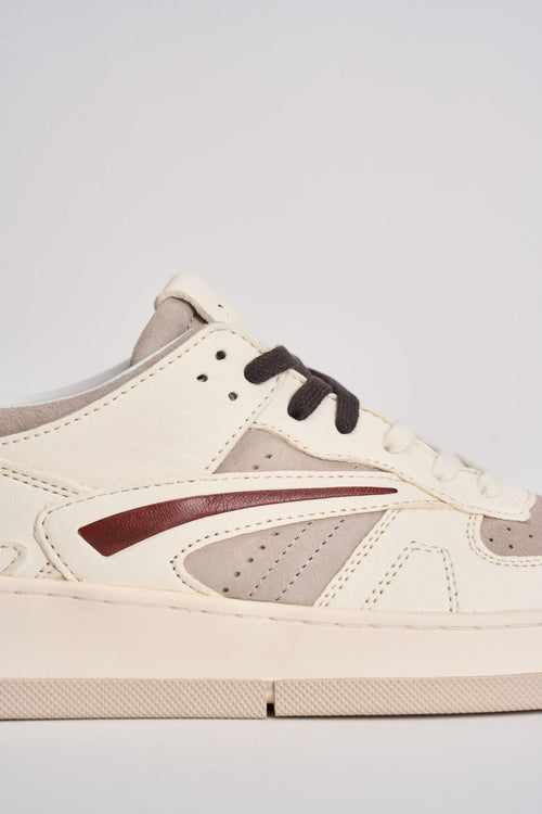 Sneakers uomo Torneo bianca e marrone - 2