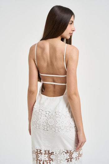 Abito donna in pizzo bianco - 5