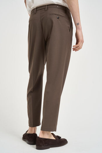 Pantalone uomo con pinces marrone - 4