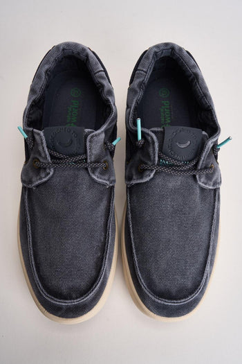 Scarpe basse uomo in tessuto blu - 6