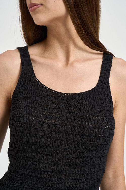 Abito donna in maglia nero - 2