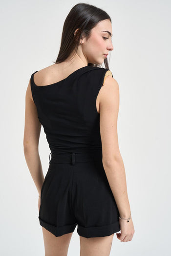 Body donna con gioiello nero - 3