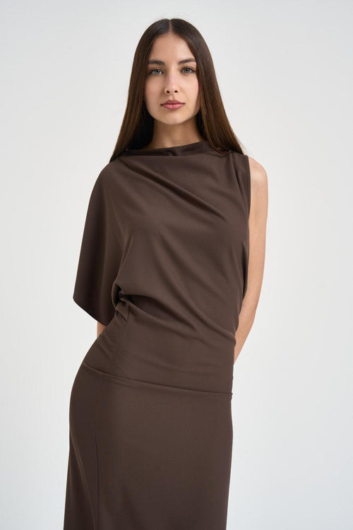 Abito lungo donna marrone - 2