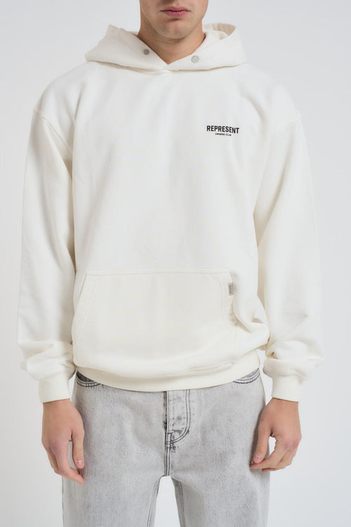 Felpa uomo con cappuccio bianca - 2