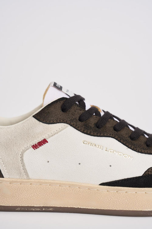 Sneakers uomo bianca e suede testa di moro - 2