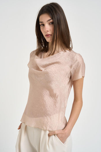Blusa donna rosa cipria - 3