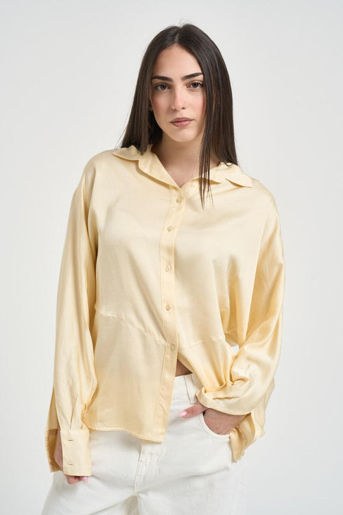 Camicia donna con dettaglio gialla