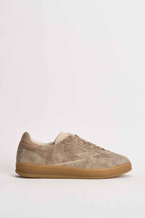 Sneakers uomo in suede beige