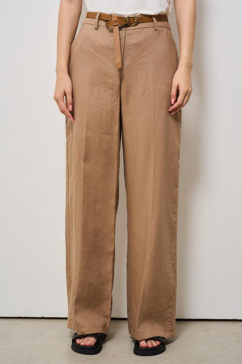 Pantalone donna a palazzo cammello