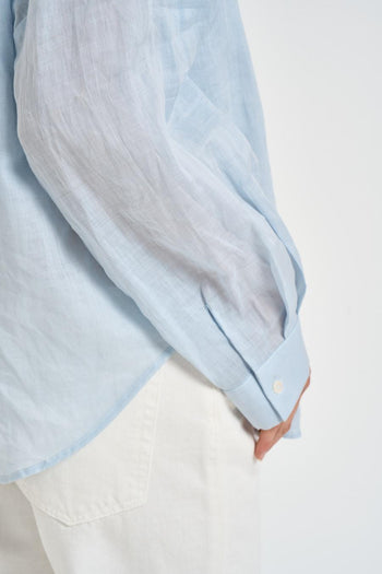 Camicia donna doppio petto azzurra - 6