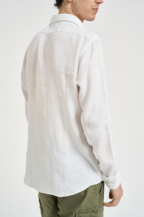 Camicia uomo in lino bianco - 2