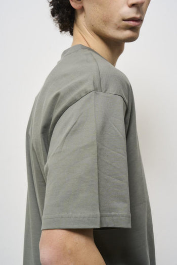 T-shirt uomo girocollo verde salvia - 5
