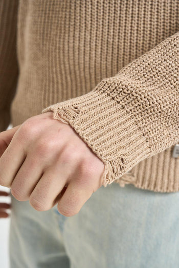 Maglia uomo con rotture beige - 4