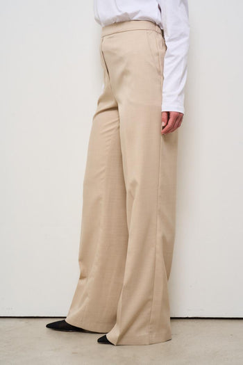 Pantalone donna dritto beige - 3