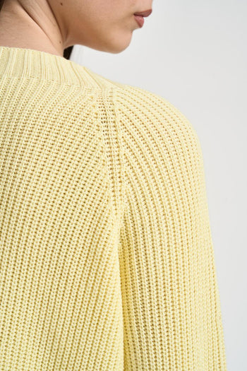 Maglia donna con spacchi gialla - 4