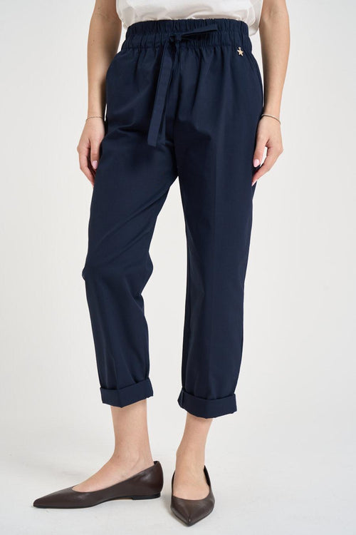 Pantalone donna cropped blu