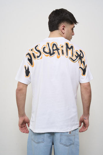 T-shirt uomo bianca con stampa sul retro - 3