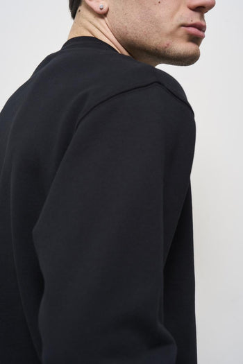 Men's black crewneck sweatshirt - 5