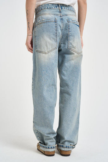 Jeans donna dritto con rotture - 3