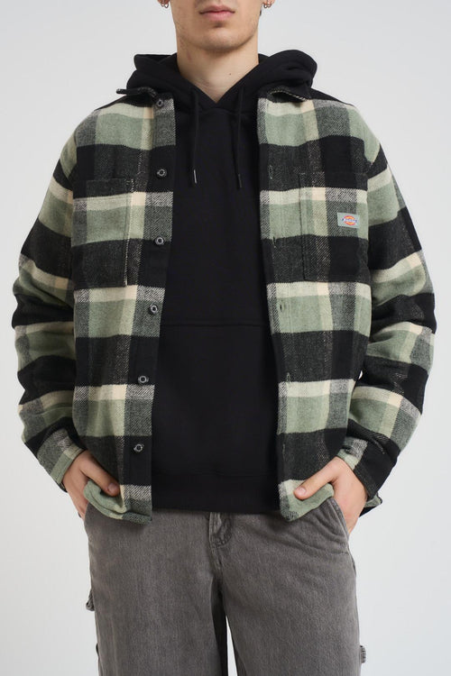 Camicia uomo a quadri verde